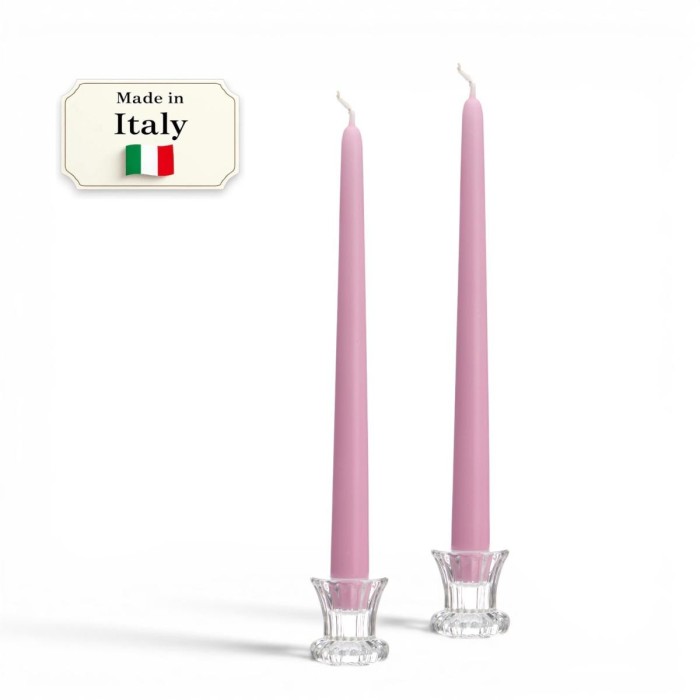 CANDELA CONICA DA 30 CM ROSA POLVERE